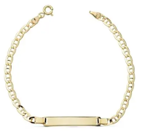 Pulsera esclava de hombre en oro 18k con circonita